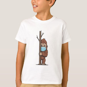 Shy Masked Sasquatch Kids T-Shirt