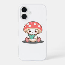 Shy Mushroom Holding a Book