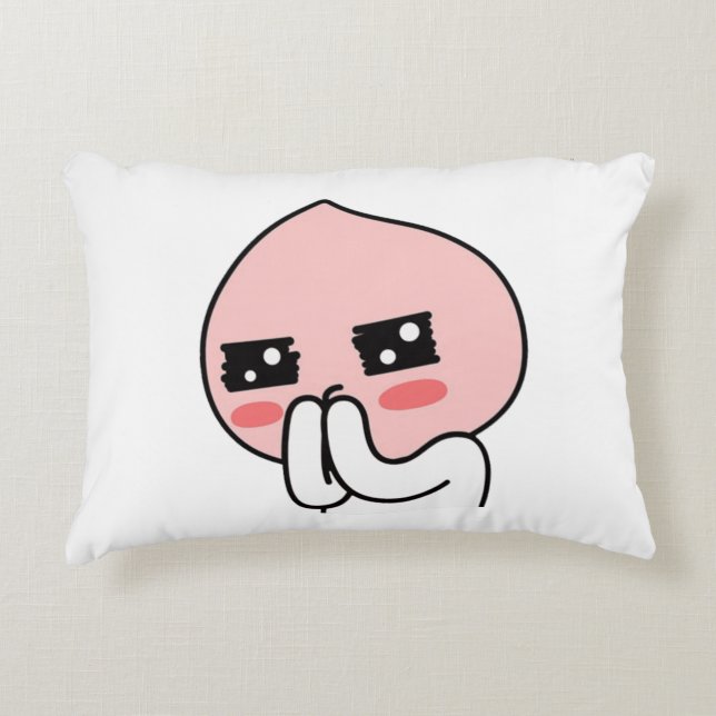 Shy peach decorative cushion (Front)