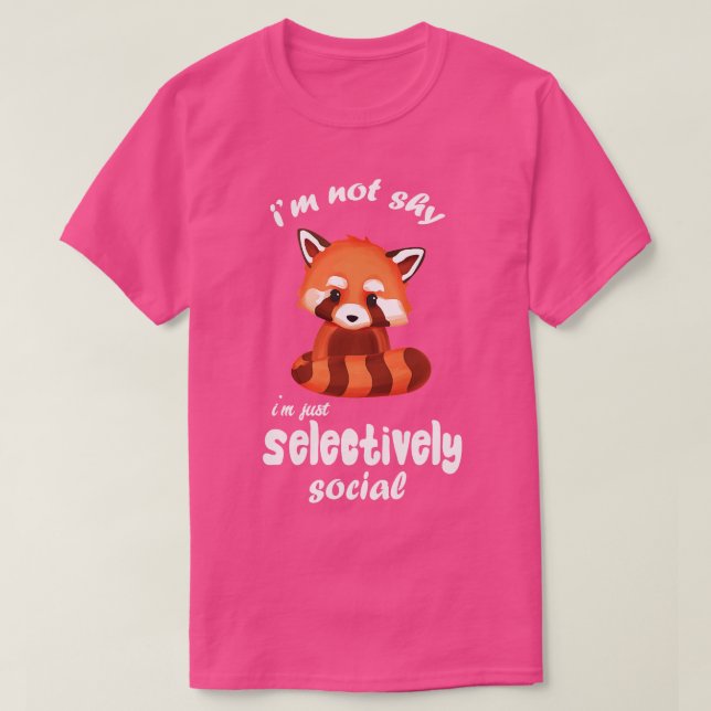 Shy red panda2 T-Shirt (Design Front)