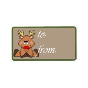 Shy Reindeer Gift Tag