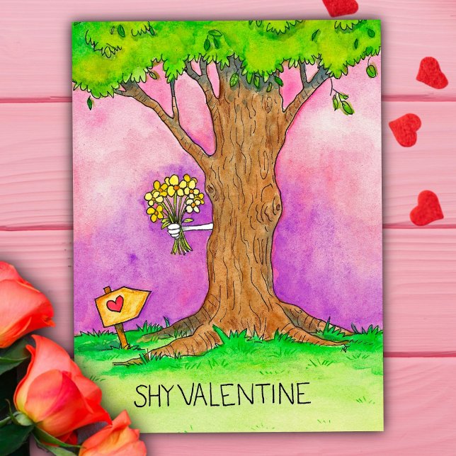 Shy Valentine postcard by Nicole Janes (Creator Uploaded)