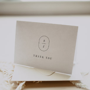 SHYLAH Folded Minimalist Unique Modern Wedding Thank You Card