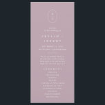 SHYLAH Mauve Lilac Simple Modern Purple Wedding Programme<br><div class="desc">This mauve lilac simple modern purple wedding program from the Shylah Collection is perfect for a classic wedding. The simple pink purple mauve design features a geometric oval monogram with the initials of the couple and an modern minimalist feel. Include the names of the couple, the wedding date and location,...</div>