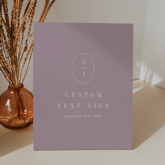 SHYLAH Minimalist Lilac Dusty Rose Custom Wedding Pedestal Sign (SHYLAH Minimalist Lilac Dusty Rose Custom Wedding Pedestal Sign)