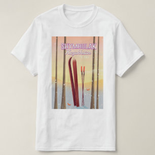 Shymbulak Kazakhstan Ski travel poster T-Shirt