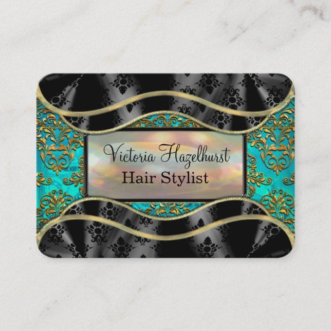 Shyvee Damask Elegant Professional Business Card (Front)