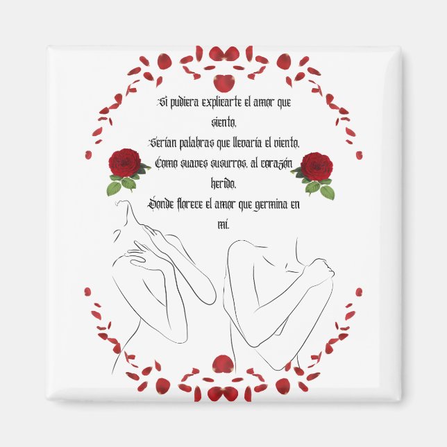 "Si Pudiera Explicarte" Quote Magnet (Front)