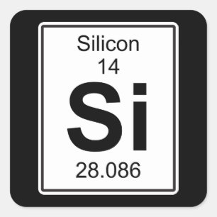 Si - Silicon Square Sticker