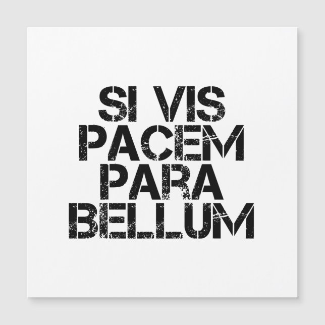 Si Vis Pacem Para Bellum (Front)
