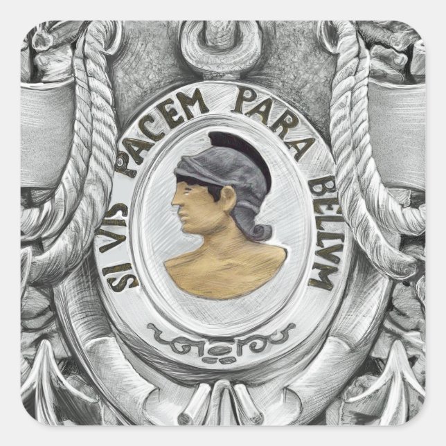 SI VIS PACEM PARA BELLUM SQUARE STICKER (Front)