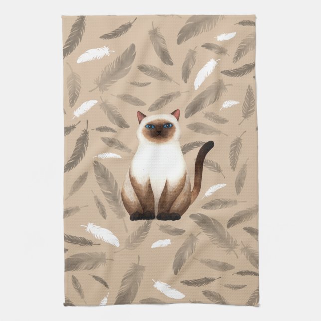 Siam cat Towel (Vertical)