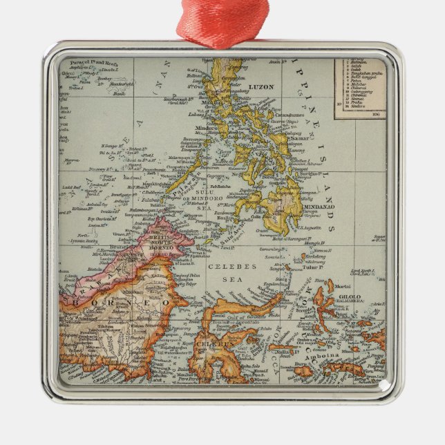 Siam, Malay Archipelago Metal Tree Decoration (Front)