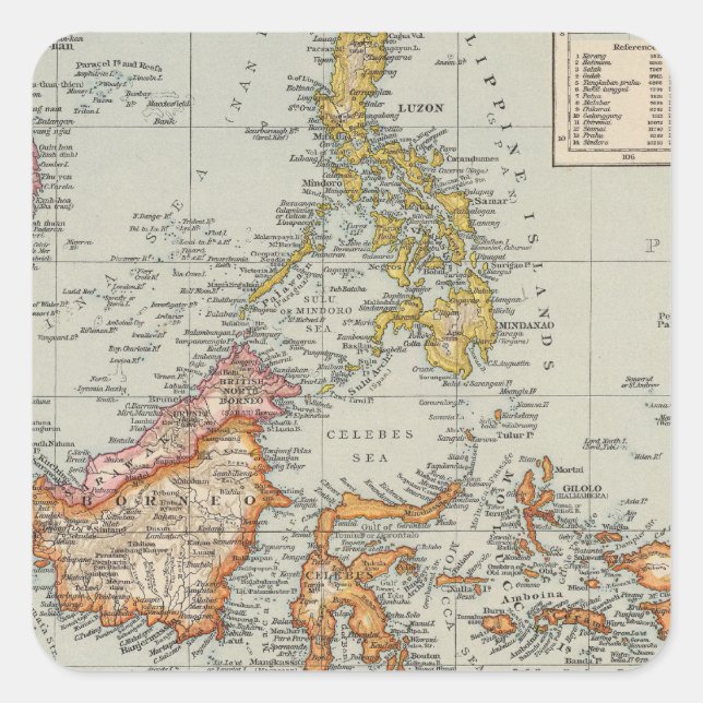 Siam, Malay Archipelago Square Sticker (Front)