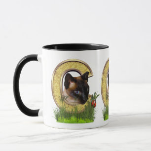 Siamese-Capital-Monogram letter C Mug
