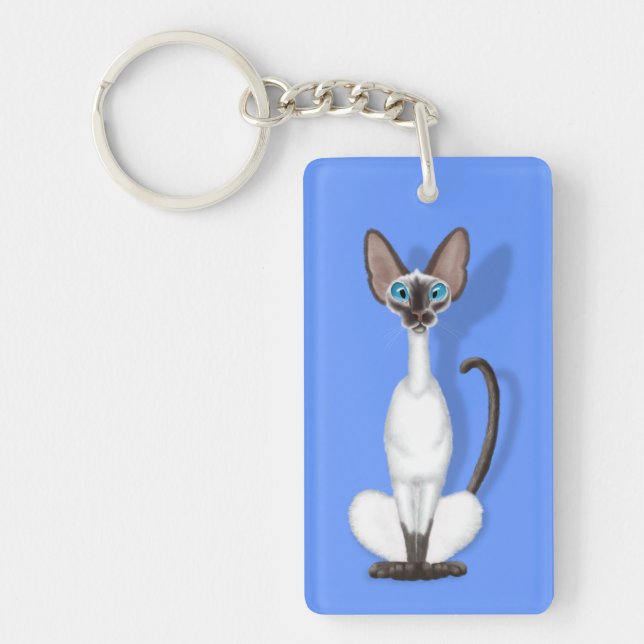 Siamese Cartoon Key Ring (Front)
