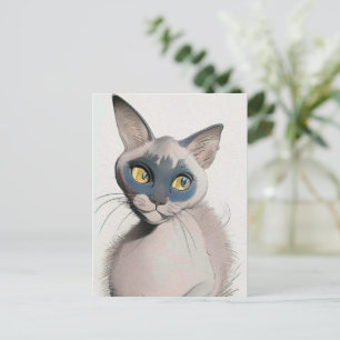 Siamese Cat Art Card