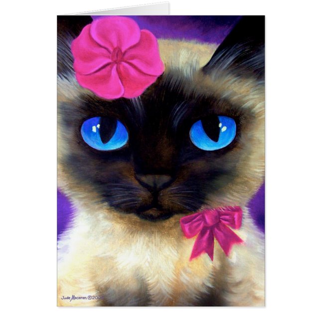 Siamese Cat Art Card (Front)