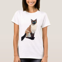 Siamese Cat Art Electric Blue-Eyed Cat Lover