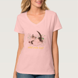 Siamese cat art personalised T-Shirt
