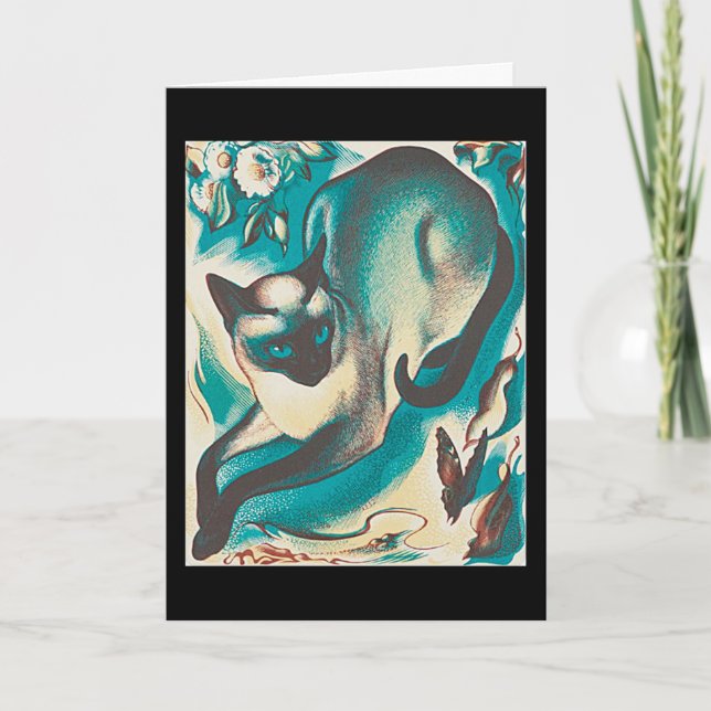 Siamese Cat, by Agnes Parker,  Card (Front)