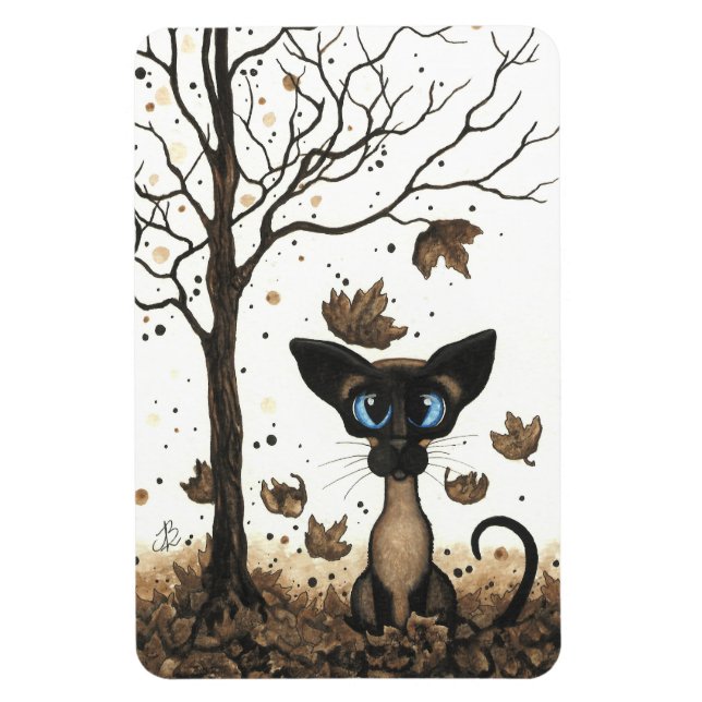 Siamese Cat by BiHrLe Autumn Magnet (Vertical)