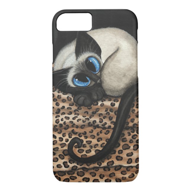 Siamese Cat by Bihrle iPhone 7 Case (Back)