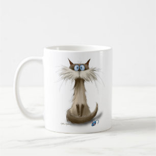 Siamese Cat Cartoon Coffee Mug
