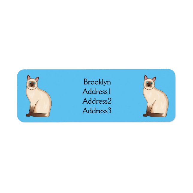 Siamese cat cartoon illustration  (Front)