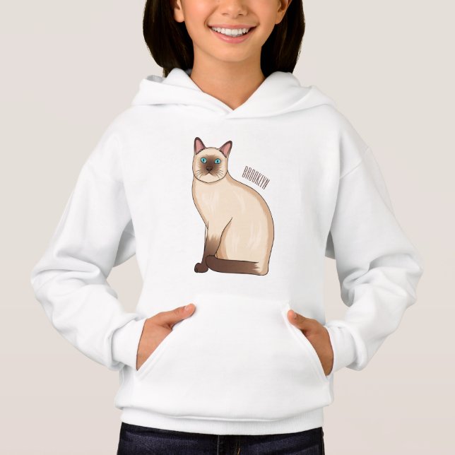 Siamese cat cartoon illustration  (Front)