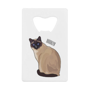 Siamese cat cartoon illustration