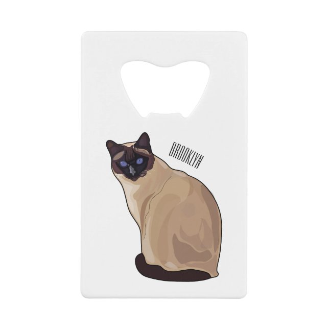 Siamese cat cartoon illustration  (Front)