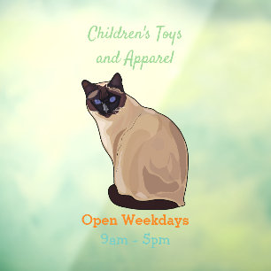 Siamese cat cartoon illustration