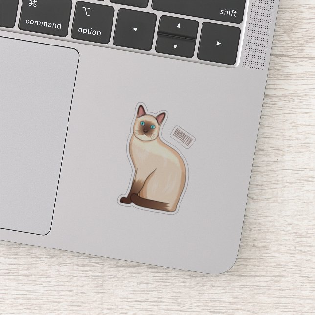 Siamese cat cartoon illustration (Detail)