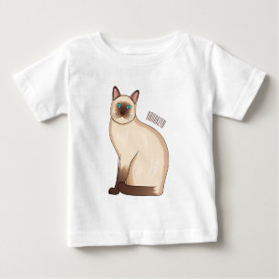 Siamese cat cartoon illustration baby T-Shirt