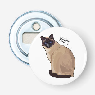 Siamese cat cartoon illustration bottle opener