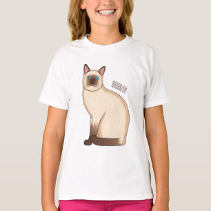 Siamese cat cartoon illustration  T-Shirt