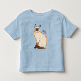 Siamese cat cartoon illustration toddler T-Shirt