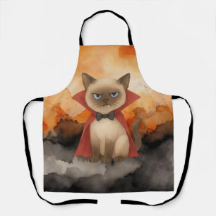 Siamese Cat Cat Halloween Party Apron