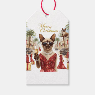 Siamese Cat Christmas from California Gift Tags