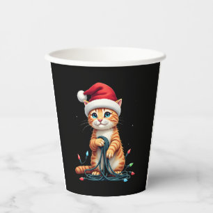 Siamese Cat Christmas V-Neck (1) Paper Cups