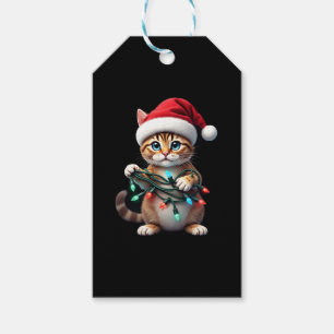 Siamese Cat Christmas V-Neck (2) Gift Tags