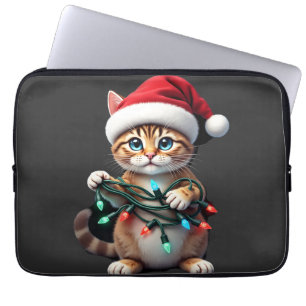 Siamese Cat Christmas V-Neck (2) Laptop Sleeve