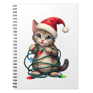 Siamese Cat Christmas V-Neck (2) Notebook