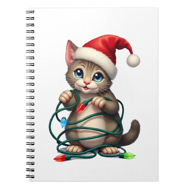 Siamese Cat Christmas V-Neck (2) Notebook (Front)