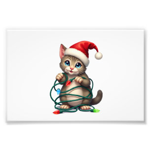 Siamese Cat Christmas V-Neck (2) Photo Print