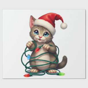Siamese Cat Christmas V-Neck (2) Wrapping Paper