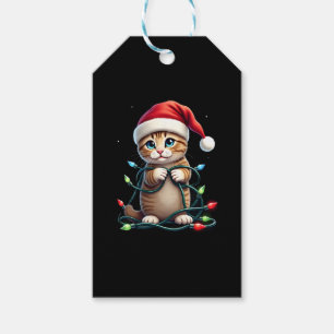 Siamese Cat Christmas V-Neck (3) Gift Tags