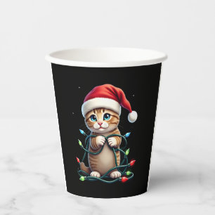 Siamese Cat Christmas V-Neck (3) Paper Cups