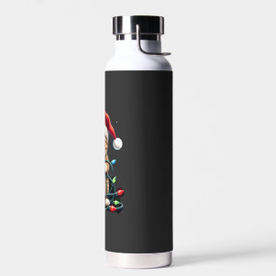 Siamese Cat Christmas V-Neck (3) Water Bottle
